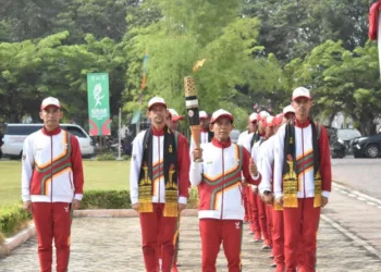 Api PON XXI tiba di Aceh Tamiang pada Minggu malam, 1 September 2024.