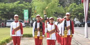 Api PON XXI tiba di Aceh Tamiang pada Minggu malam, 1 September 2024.