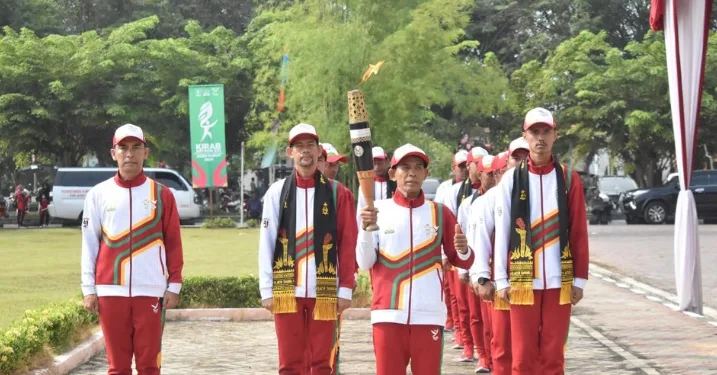 Api PON XXI tiba di Aceh Tamiang pada Minggu malam, 1 September 2024.