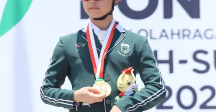 Atlet Muda Nusrtdinov Zayan Fatih Raih Medali Emas Equestrian di PON XXI Aceh-Sumut 2024