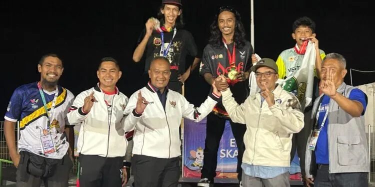 Skater Lhokseumawe, Muhaddi (Bayek), Raih Emas di Kelas Run Street dan Dapat Wild Card PON 22