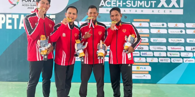 Tim Petanque Aceh berhasil menambah koleksi medali mereka di PON XXI