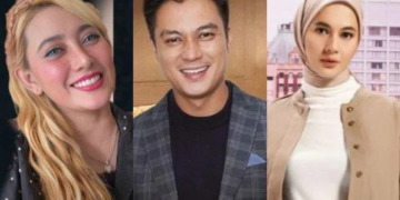 Vista Putri (kiri) Baim Wong (tengah) Paula (kanan)