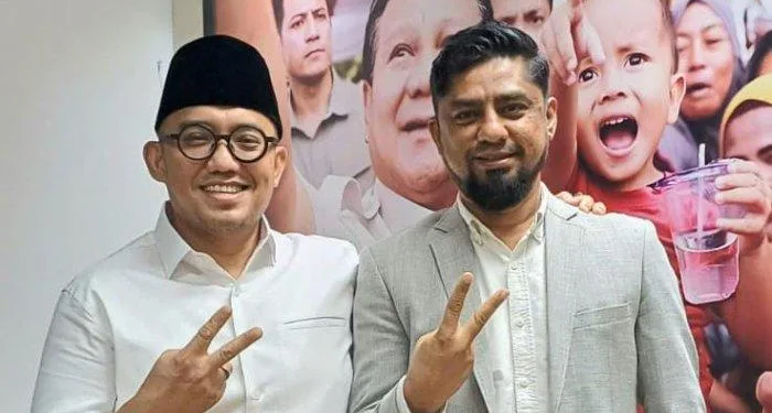 Jubir Badan Pemenangan Mualem-Dek Fadh, Mahfudz Y Loethan dan Jubir Prabowo Subianto Daniel Azhar. (Foto: Ist)