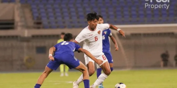Gelandang Timnas Indonesia U-17 Evandra Floresta saat menghadapi Kuwait. (Dok PSSI)