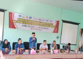 Puluhan Guru SMKN 1 Karang Baru Dilatih Pembelajaran Digital untuk Tingkatkan Literasi dan Numerasi