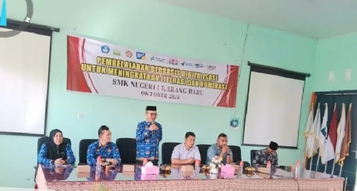 Puluhan Guru SMKN 1 Karang Baru Dilatih Pembelajaran Digital untuk Tingkatkan Literasi dan Numerasi