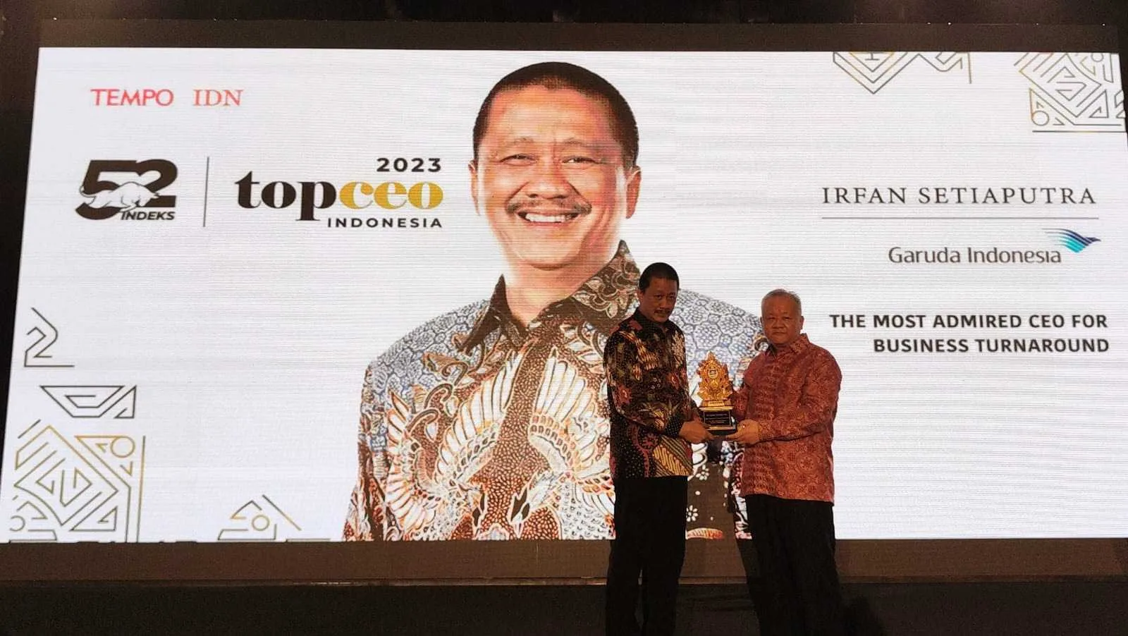 Irfan setiaputra The Most Admired CEO in Turnaround