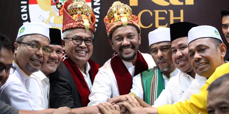 Pasangan calon gubernur Aceh, Bustami Hamzah dan M Fadhil Rahmi