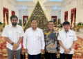 Paslon Gubernur Aceh Mualem-Dek Fadh saat bertemu dengan Presiden Prabowo Subianto di Istana Negara, Jakarta, Senin (9/12/2024)