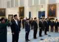 Prabowo lantik sejumlah menteri di Istana Negara (Foto: detikcom)
