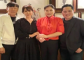 Erick Thohir bersama Shin Tae-yong bersama istri menikmati makan malam Jumat (24/5/2024). Shin Tae-yong memberikan 3 kode siap kembali latih Timnas Indonesia. (@erickthohir)