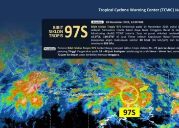 BMKG menginformasikan dampak dua Bibit Siklon Tropis yang menyebabkan hujan lebat di Sumatra dan NTT, dan wilayah lain.