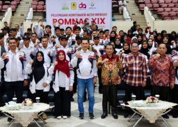 Sekretaris Daerah Aceh Lepas Kontingen BAPOMI ke Pekan Olahraga Mahasiswa Nasional XIX, Targetkan Peringkat 10 Besar