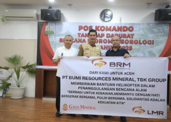 PT Bumi Resources Mineral Tbk Serahkan Bantuan Helikopter untuk Penanggulangan Bencana di Tanoh Gayo