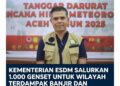 Kementerian ESDM Salurkan 1.000 Genset untuk Wilayah Terdampak Banjir dan Longsor di Aceh