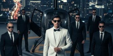 Foto: Hasil olahan gambar Gemini AI dengan bertema Miliarder Turun dari Helikopter. (Gemini AI)