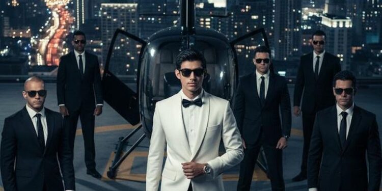 Foto: Hasil olahan gambar Gemini AI dengan bertema Miliarder Turun dari Helikopter. (Gemini AI)