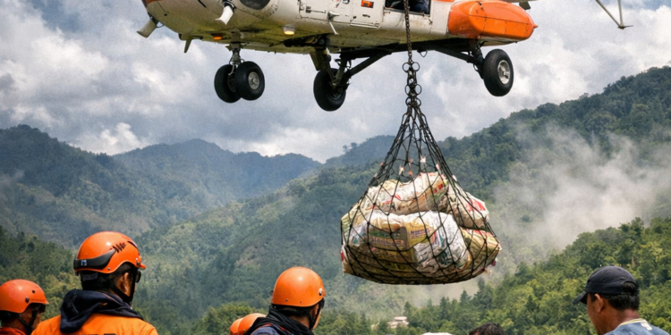 Hari Ini, 3,1 Ton Logistik untuk Aceh Tengah Disalurkan Pakai Helikopter