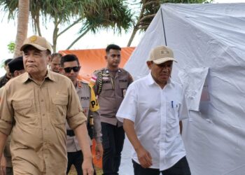 Wagub Fadhlullah Dampingi Menko Polkam RI Tinjau Kesiapan Pembangunan Huntap di Aceh Utara