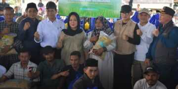 Wagub Aceh Dampingi Menteri Pertanian Pimpin Groundbreaking Rehabilitasi Lahan Sawah Terdampak Bencana di Aceh Utara