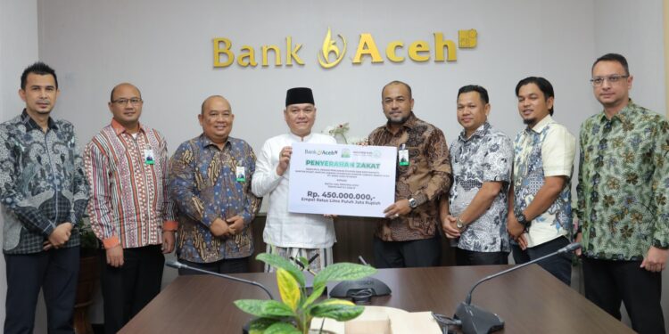 Bank Aceh Salurkan Zakat Karyawan Rp1,43 Miliar Melalui Baitul Mal