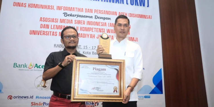 Sekda Aceh Buka UKW dan Seminar Nasional AMSI Aceh, Tekankan Penguatan Ekosistem Media Pascabencana