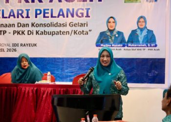 Kak Na Bekali Kader PKK se-Aceh dengan Gelari Pelangi