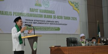 Wagub Aceh Buka Rakor MPU se-Aceh 2026, Tekankan Peran Strategis Ulama dalam Menjaga Syariat dan Stabilitas Sosial