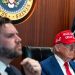 Presiden Donald Trump bersama tim keamanan nasional di Situation Room Gedung Putih