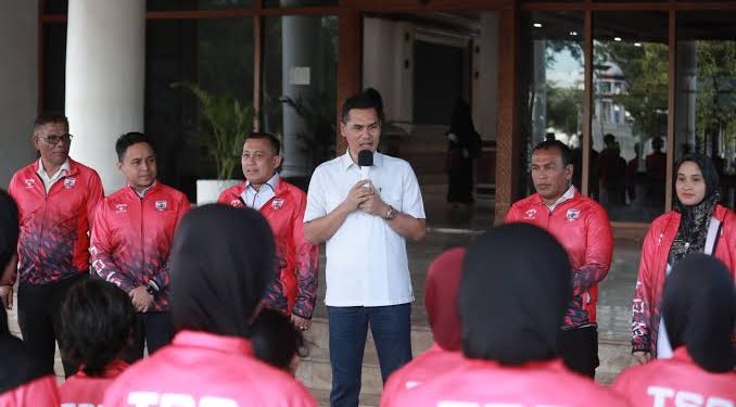 Sekda Aceh Lepas Kontingen TSA ke Sumut National Taekwondo Championship 2026