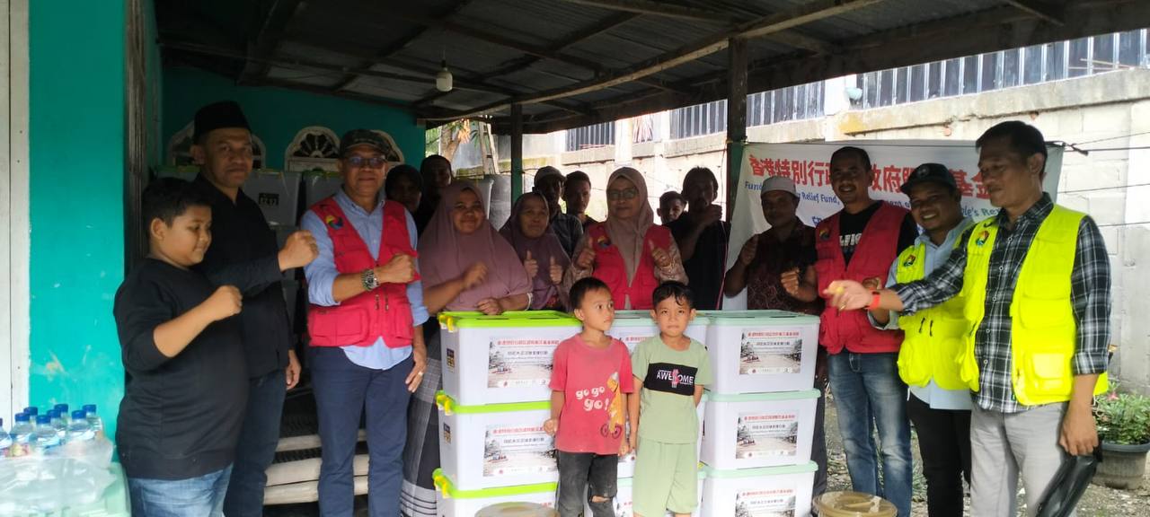 Penyaluran bantuan Pemerintah Hong Kong untuk korban dampak banjir di Aceh Utara