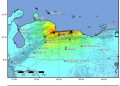 Peta intensitas guncangan gempa M7,5 Venezuela dari USGS ShakeMap