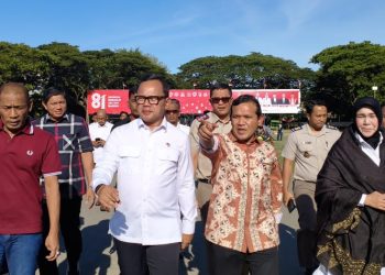 Wagub Aceh Bersama Wamendagri Tinjau Langsung Lapangan Blang Padang