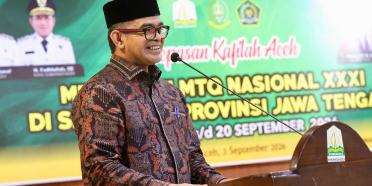 Plt. Sekda Lepas Kafilah Aceh Mengikuti MTQ Tingkat Nasional ke-31