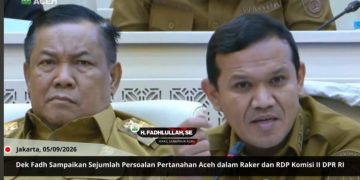 Dek Fadh Sampaikan Sejumlah Persoalan Pertanahan Aceh dalam Raker dan RDP Komisi II DPR RI