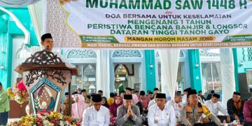 Wagub Aceh Hadiri Maulid Nabi Muhammad SAW 1448 H dan Doa Bersama Peringati Satu Tahun Bencana Banjir dan Longsor di Dataran Tinggi Gayo