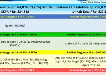 Realisasi Anggaran Tambahan TKD Aceh 2026 Capai Rp 621,96 Miliar, Publik Dapat Pantau Langsung Lewat Portal P2K